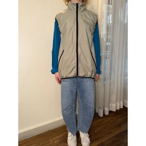 Helly Hansen Ripstop Nylon Vest Full Zip Mesh Lined Reflective Gilet Tan Mens L